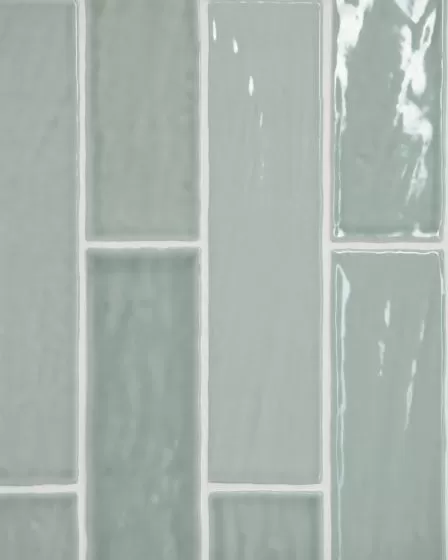 Marin Aloe Green Glossy Glazed Ceramic 2.5"x10" Wall Tile