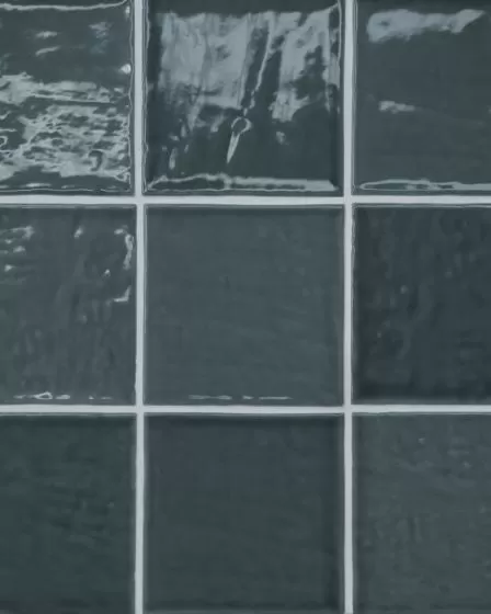 Marin Midnight Tide Glossy Glazed Ceramic 4"x4" Wall Tile