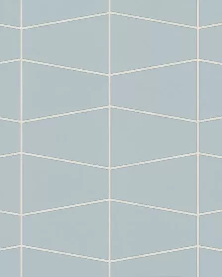 Marin Misty Blue Matte Porcelain Trapezoid Mosaic Tile