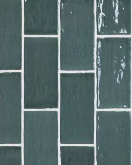 Marin Ocean Teal Glossy Glazed Ceramic 2.5"x5" Wall Tile