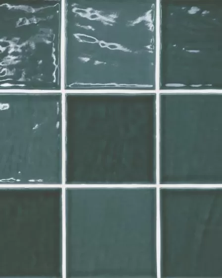 Marin Ocean Teal Glossy Glazed Ceramic 4"x4" Wall Tile