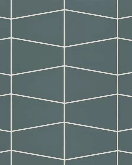 Marin Ocean Teal Matte Porcelain Trapezoid Mosaic Tile