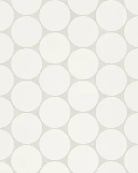 Marin Pearl White Matte Porcelain 2" Penny Mosaic Tile
