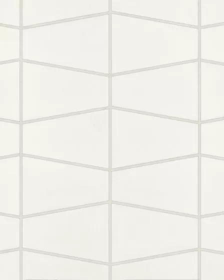Marin Pearl White Matte Porcelain Trapezoid Mosaic Tile