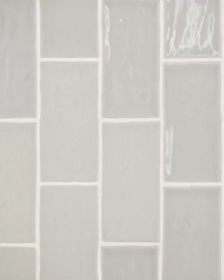 Marin Pebble Grey Glossy Glazed Ceramic 2.5"x5" Wall Tile