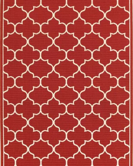 Meridian 1295r Red/Ivory Area Rug