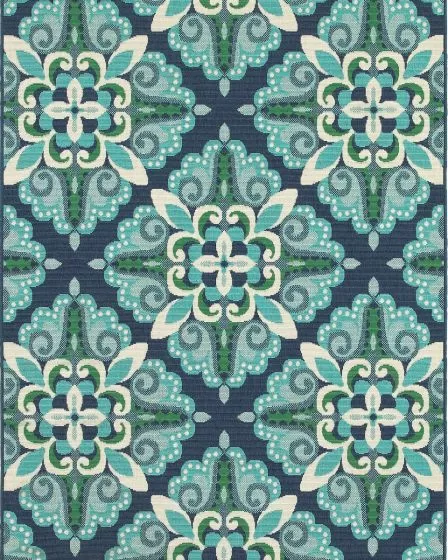 Meridian 2206b Blue/Green Area Rug