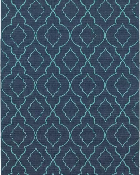 Meridian 7541b Navy/Blue Area Rug