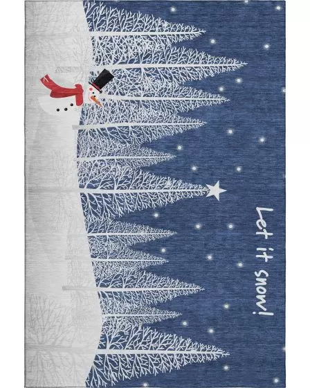 Merry & Bright MY12 Navy 10'x14' Area Rug