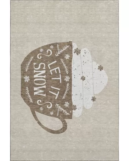 Merry & Bright MY7 Beige 10'x14' Area Rug