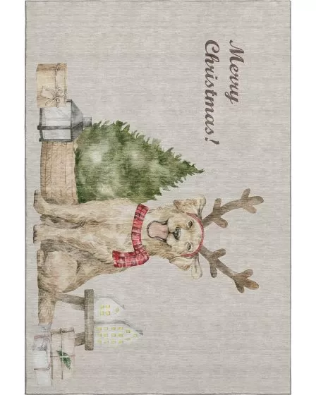 Merry & Bright MY8 Beige 10'x14' Area Rug