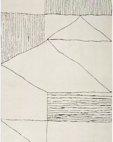 Modern Comfort MNC02 Ivory Black Area Rug