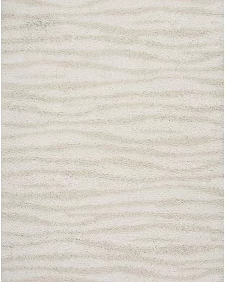 Modern Shag MMD05 Ivory Beige Area Rug