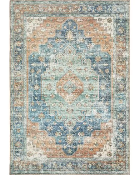 Myers Park myp03 Rust/Blue Area Rug