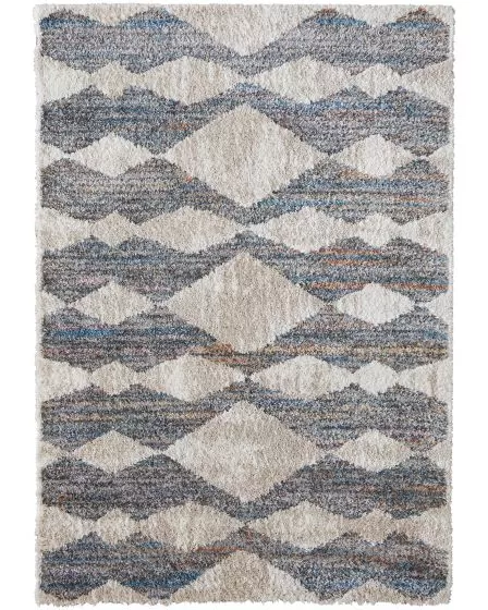 Mynka 39IFF Tan/Ivory/Blue Area Rug