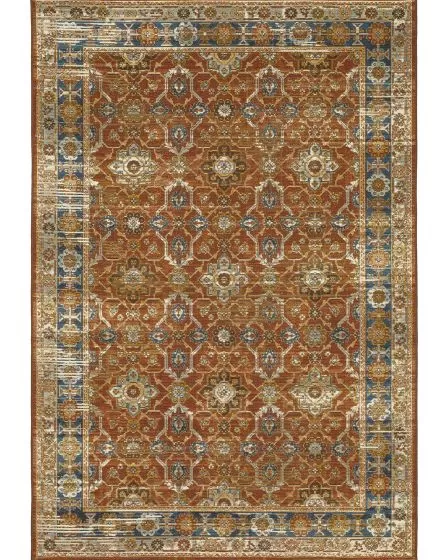 Naples 1204X Rust/Blue Area Rug