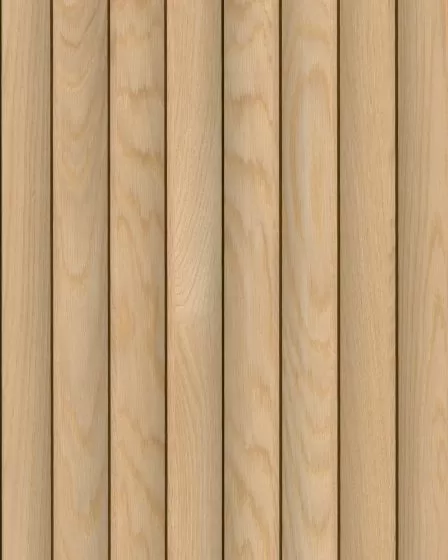 Acoustic Reeded Wood Slat Wall Panel Natural