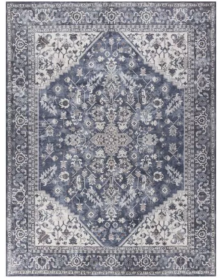 New Concept Washables SR104 Navy Ivory 10'x14' Area Rug