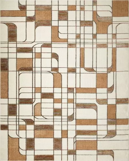 Nordic NRC17 Ivory Rust 4'x6' Area Rug