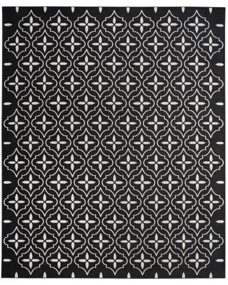 Nourison Essentials NRE04 Black Ivory Rug