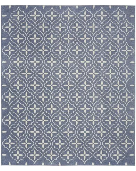Nourison Essentials NRE04 Blue Ivory Rug