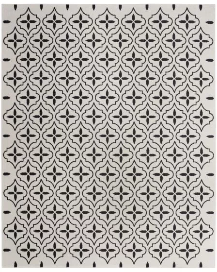 Nourison Essentials NRE04 Ivory Black Rug
