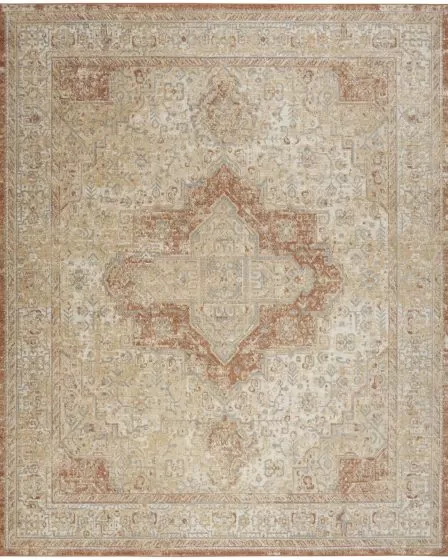 Nourison Essentials Persian NRE07 Beige Rust 10'x14' Area Rug