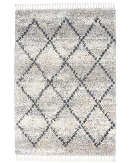 Oslo Shag OSL01 Silver Grey Area Rug
