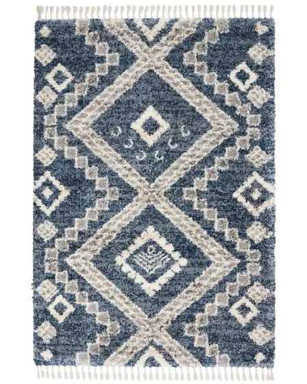 Oslo Shag OSL02 Denim Blue Area Rug