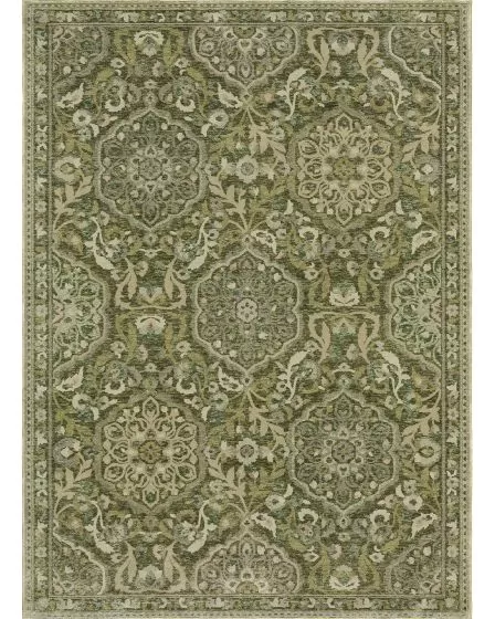 Andorra 3709C Green 1'10"x3'2" Area Rug