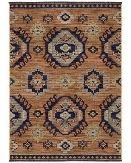 Legacy LGY01 Rust/Blue Area Rug