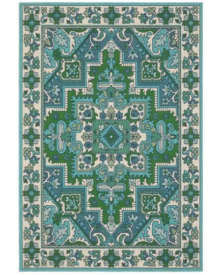 Meridian 2808G Blue/Green Area Rug