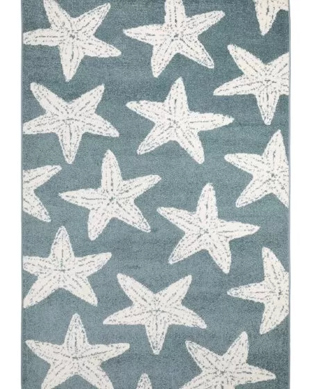 Quinn QUI02 Blue 5'3"x7' Area Rug