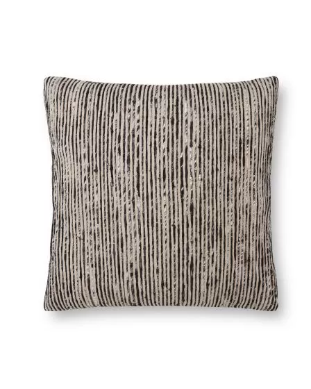 P0242 Black/Multi 22"x22" Pillow
