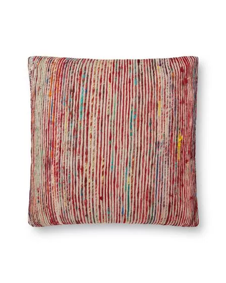 P0242 Red/Multi 22"x22" Pillow