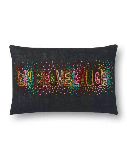 P0561 Black/Multi 13"x21" Pillow