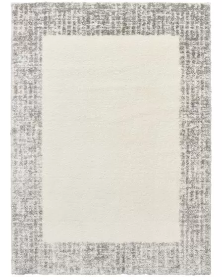 Pacific Shag PCS02 Ivory Grey 5'3"x7'3" Area Rug