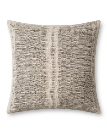Dusk PAR0005 Charcoal/Ivory 18''x18'' Pillow