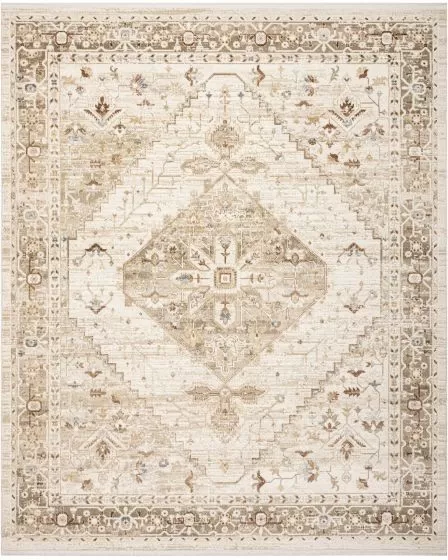 Pardis PRD02 Ivory Taupe 4'x6' Area Rug