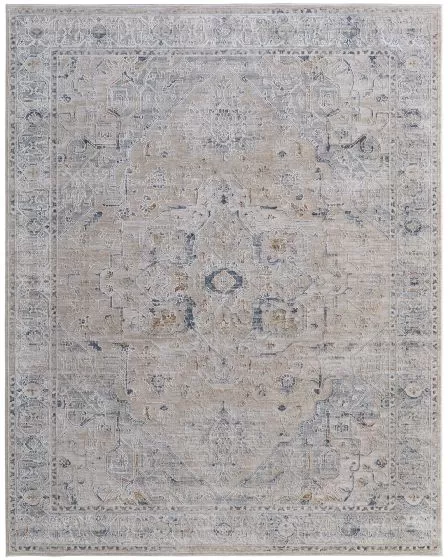 Pasha 39M5F Ivory/Taupe/Blue Rug