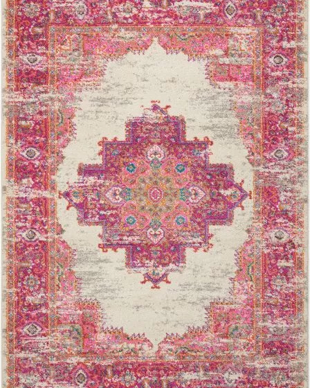 Passion PSN03 Ivory/Fuchsia Area Rug