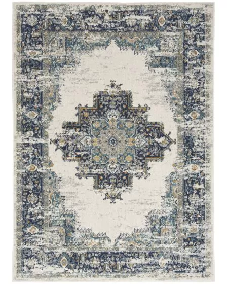 Passion PSN03 Ivory/Grey/Blue Area Rug