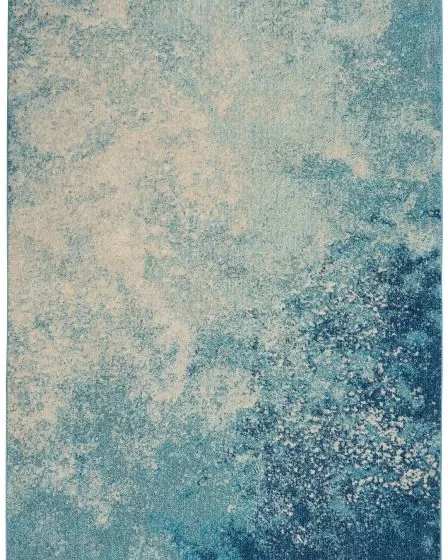 Passion PSN10 Navy/Light Blue 1'10"x2'10" Area Rug