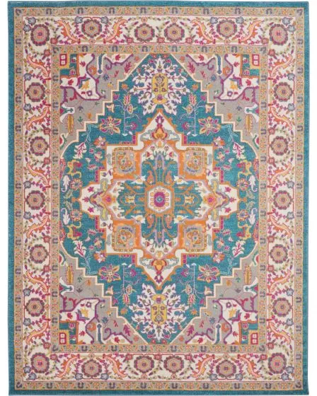 Passion PSN20 Teal Multicolor Area Rug