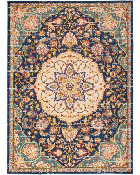 Passion PSN22 Navy Multicolor Area Rug