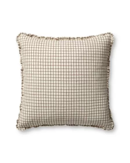 PCJ0012 Ivory/Earth 22"x22" Pillow