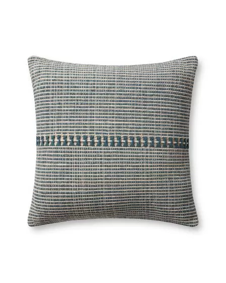 PCJ0018 Blue/Natural 22"x22" Pillow