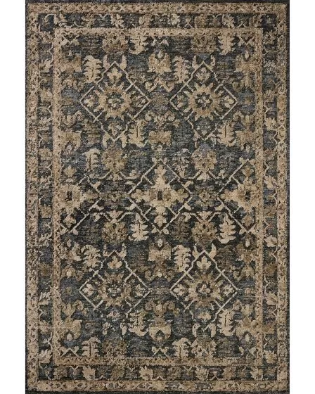 Percival PCV-05 Denim/Granite 2'3"x3'9" Area Rug