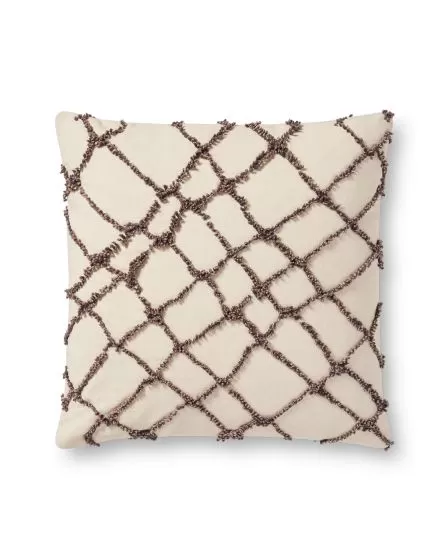 PLL0043 Ivory/Black 18"x18" Pillow