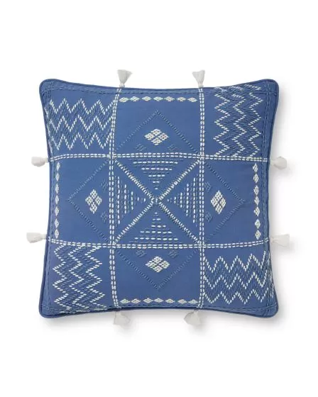 PLL0049 Blue/Ivory 18"x18" Pillow